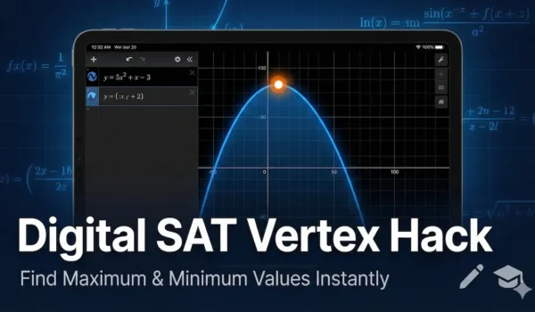 Digital SAT Vertex of a Parabola Desmos